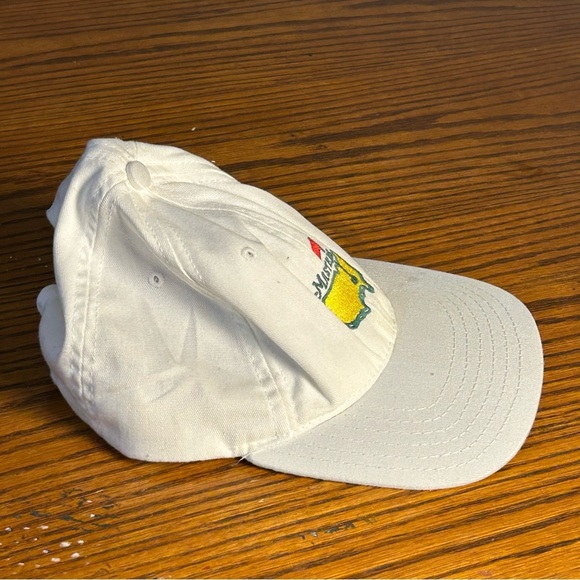 Vtg The Master American Needle Cotton White Golf Hat Cap Strapback OSFA FLAWS - Picture 4 of 15